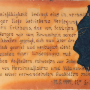 Künstler Erlebnisfähigkeit Ölfarben auf Wachs auf Plexiglasstafel Schätzwert: 800 €- 1200 €